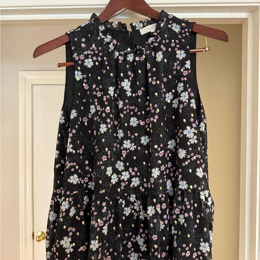 LOFT Floral Sleeveless Dress